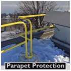 PARAPET WALL GUARDING WITH SRC 360 MOBILE SAFETY RAILING