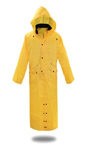 48” YELLOW PVC/POLY RANCHERS STYLE RAIN JACKET