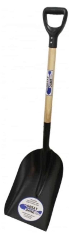 8 Steel Scoop Shovel W/Poly D-Handle - Garza Roofing & Supply