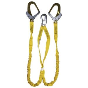 Guardian 21215 Double Leg Internal Shock Lanyard w/ High Strength Rebar Hooks