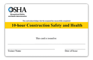osha 10 hours